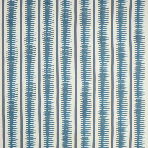 Rae Fabric - Blue by blue striped linen fabric from Jane Churchill