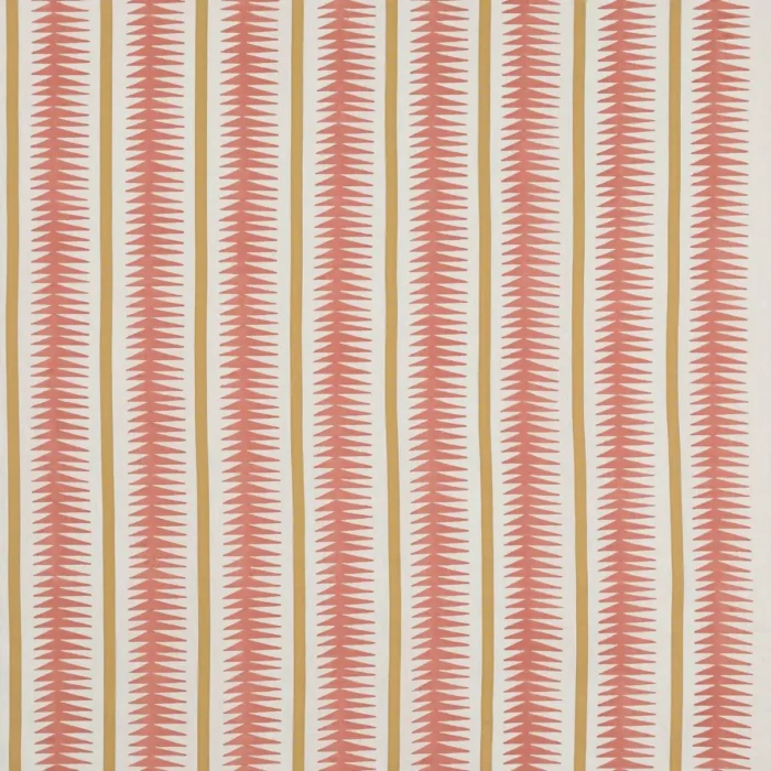 Rae Fabric - Coral / Ochre swatch