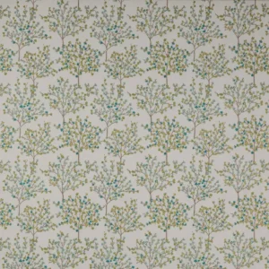 green botanical embroideried fabric from Jane Churchill