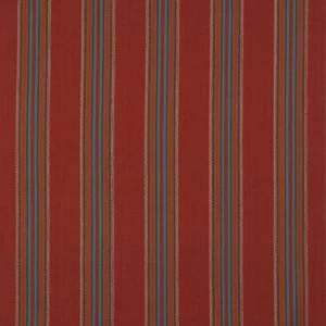 red striped cotton fabric from Jane Churchill