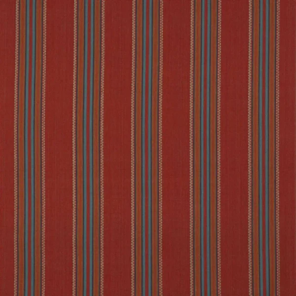 Indus Stripe Fabric - Red by red striped cotton fabric from Jane Churchill