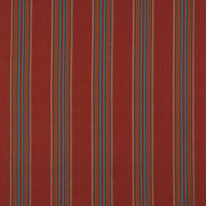 Indus Stripe Fabric - Red swatch