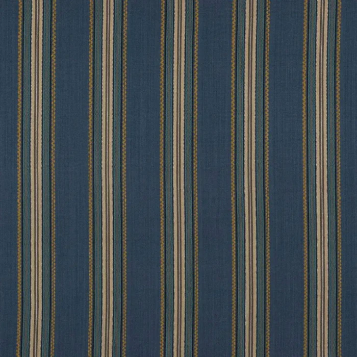 Indus Stripe Fabric - Cobalt Blue swatch