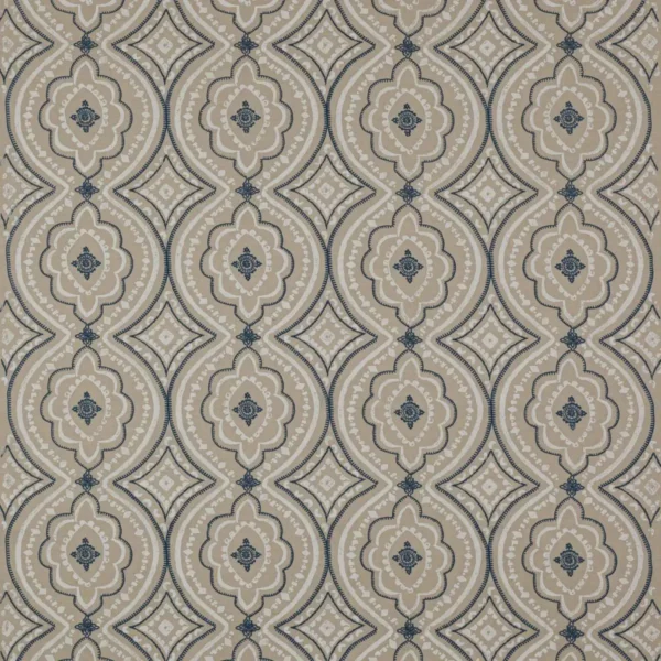 Menara Fabric - Blue by blue misc embroideried fabric from Jane Churchill