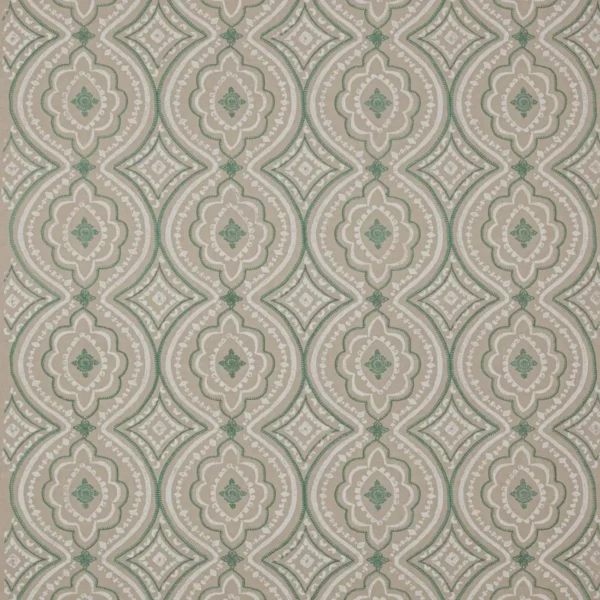 green misc embroideried fabric from Jane Churchill