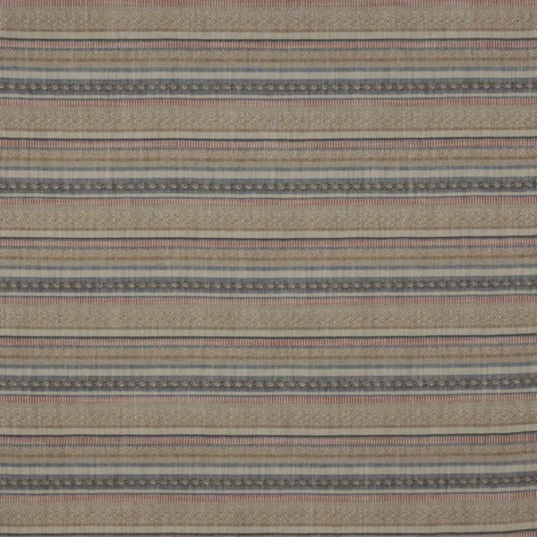 Kelso Fabric - Red / Ochre by neutral geometric jacquard fabric from Jane Churchill