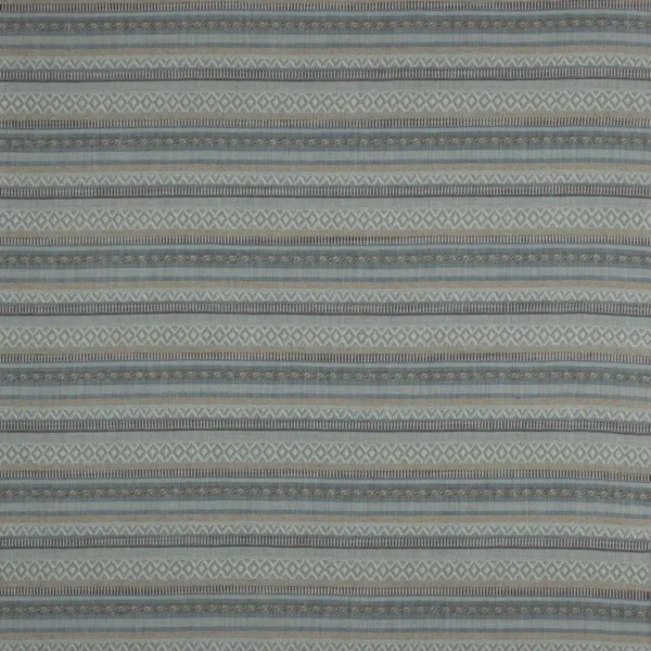Kelso Fabric - Pale Blue by black-grey geometric jacquard fabric from Jane Churchill