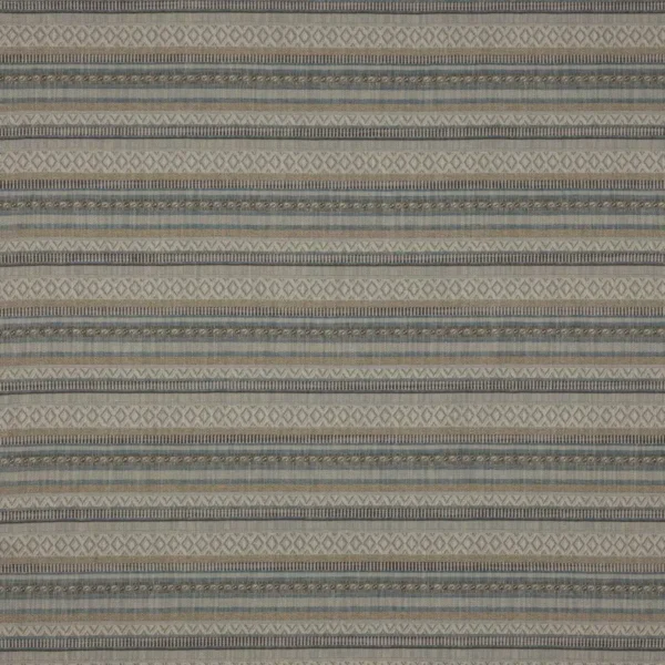 Kelso Fabric - Beige / Blue by neutral geometric jacquard fabric from Jane Churchill