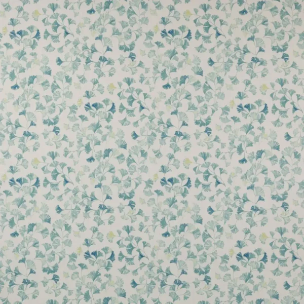 blue botanical cotton fabric from Jane Churchill