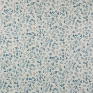 blue botanical cotton fabric from Jane Churchill