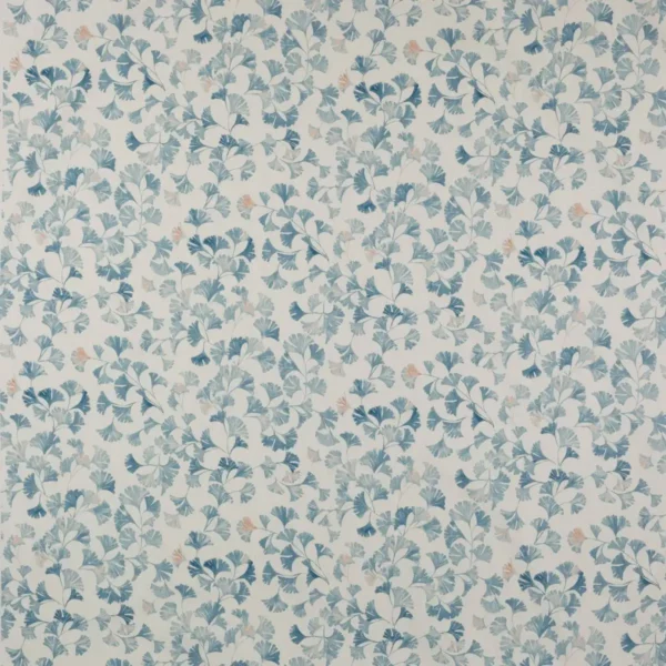 Laurette Fabric - Blue by blue botanical cotton fabric from Jane Churchill