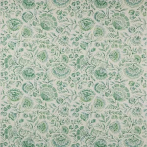 green botanical cotton fabric from Jane Churchill