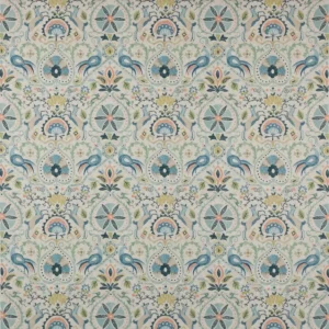 blue animal cotton fabric from Jane Churchill