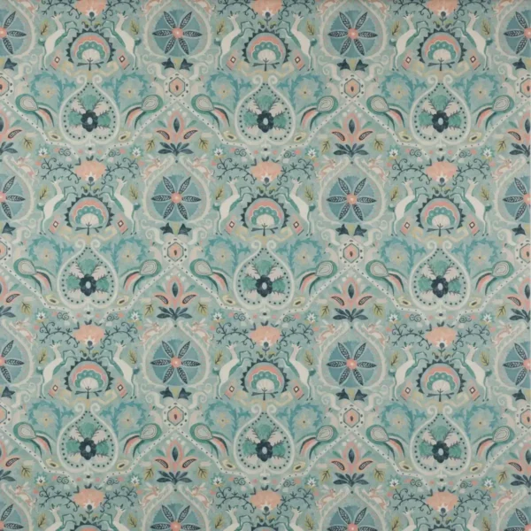 blue animal cotton fabric from Jane Churchill