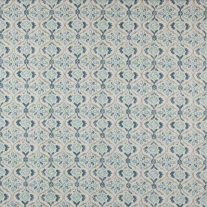 blue botanical cotton fabric from Jane Churchill