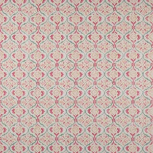 red botanical cotton fabric from Jane Churchill