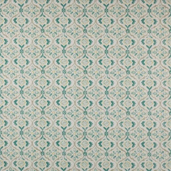 blue botanical cotton fabric from Jane Churchill
