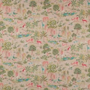 multicolour animal cotton fabric from Jane Churchill