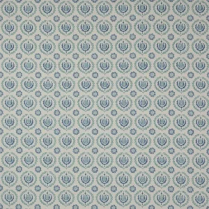 blue botanical cotton fabric from Jane Churchill
