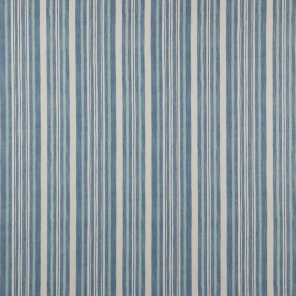 blue striped cotton fabric from Jane Churchill