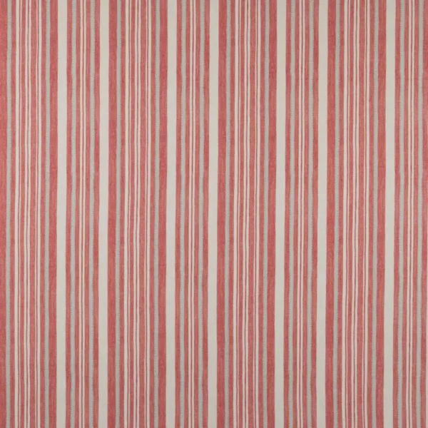 Tulsi Stripe Fabric - Red by red striped cotton fabric from Jane Churchill