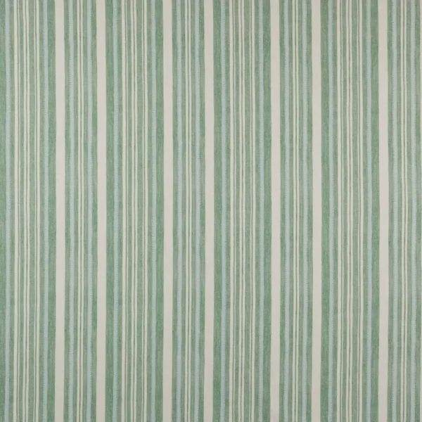 green striped cotton fabric from Jane Churchill