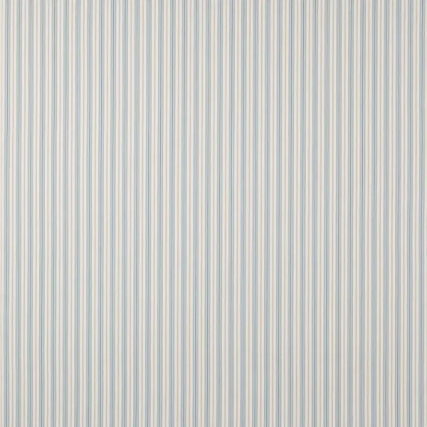 Heskin Stripe Fabric - Soft Blue by blue striped cotton fabric from Jane Churchill