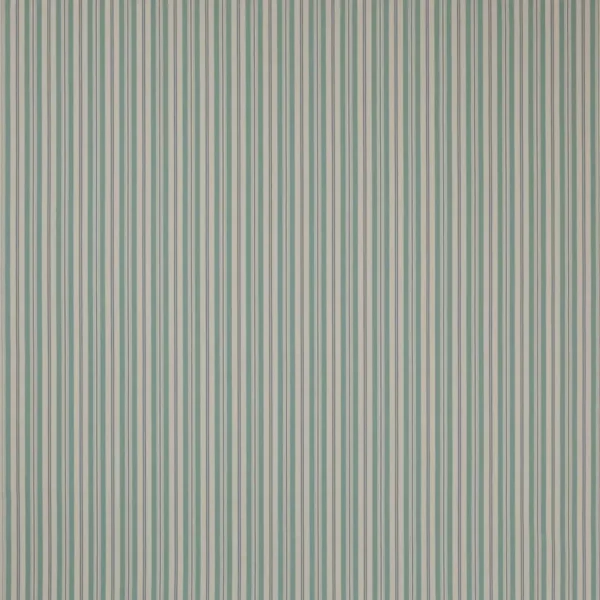 Hartwell Stripe Fabric - Aqua by blue striped cotton fabric from Jane Churchill
