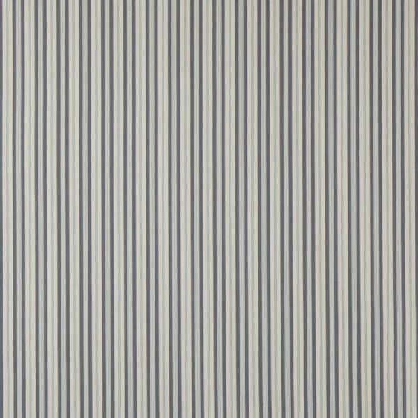 Hartwell Stripe Fabric - Navy by blue striped cotton fabric from Jane Churchill