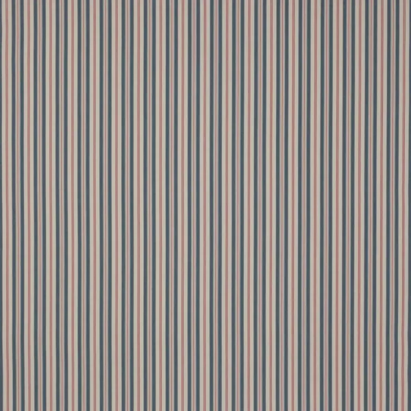 Hartwell Stripe Fabric - Blue by blue striped cotton fabric from Jane Churchill