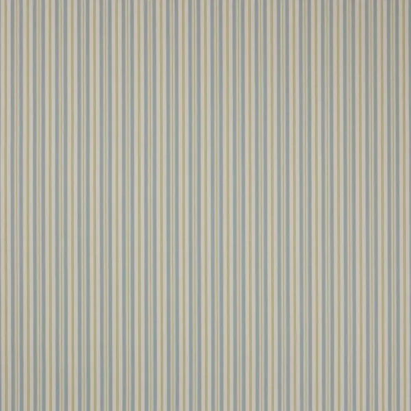 Hartwell Stripe Fabric - Sky / Lime by green striped cotton fabric from Jane Churchill