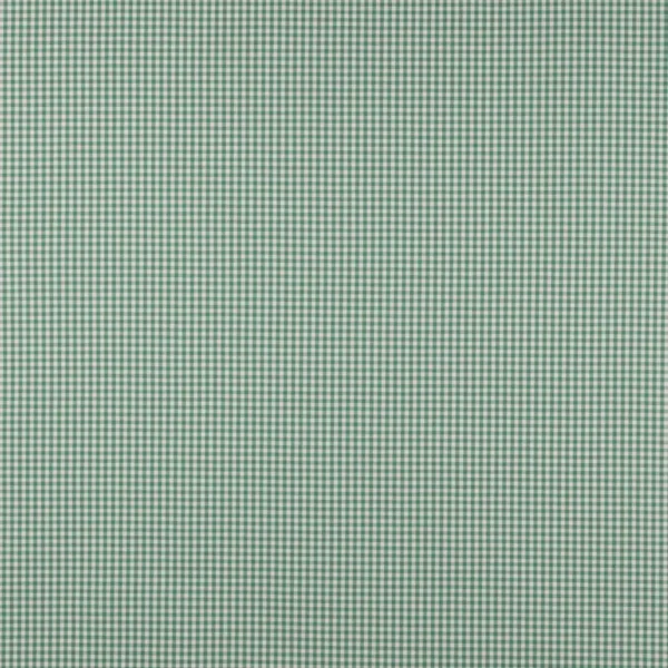 Otley Fabric - Teal by green checked cotton fabric from Jane Churchill