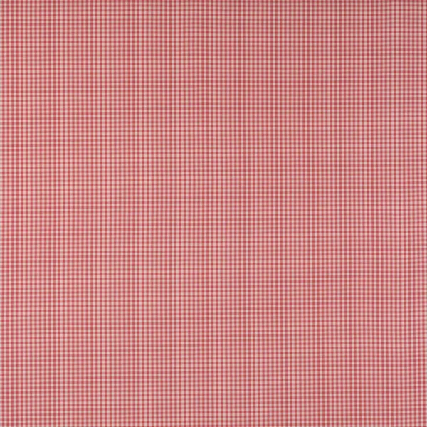Otley Fabric - Soft Red by red checked cotton fabric from Jane Churchill