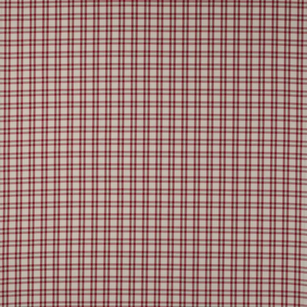 Blake Check Fabric - Red by red checked cotton fabric from Jane Churchill