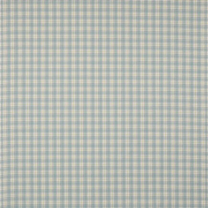 Barlow Check Fabric - Sky Blue / Lime swatch