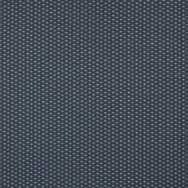 Raffi Fabric - Navy by blue spotted jacquard fabric from Jane Churchill