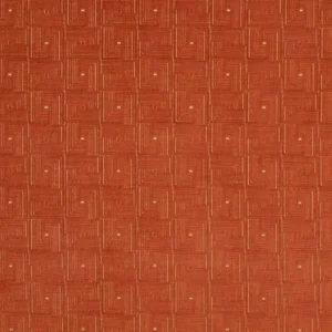 orange geometric velvet-chenille fabric from Jane Churchill