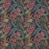 blue botanical embroideried fabric from Jane Churchill
