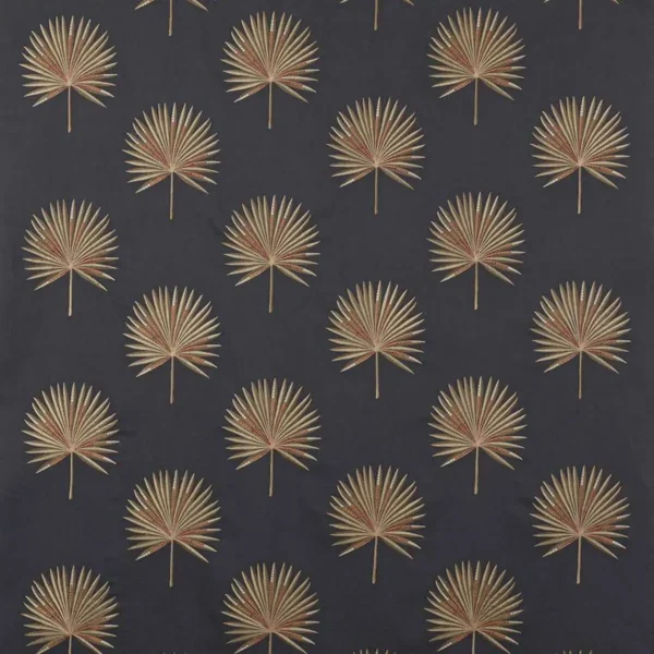 blue botanical embroideried fabric from Jane Churchill