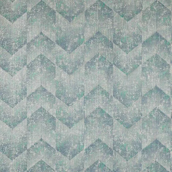 Escher Fabric - Blue by blue botanical embroideried fabric from Jane Churchill