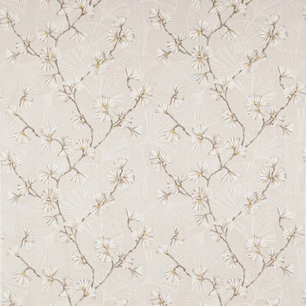 white botanical linen fabric from Jane Churchill