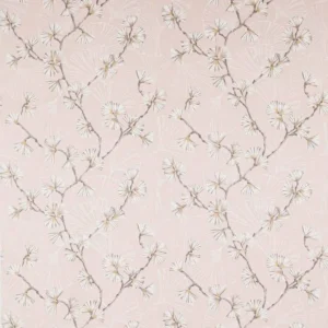 pink botanical linen fabric from Jane Churchill