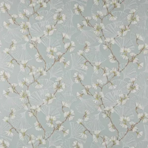 blue botanical linen fabric from Jane Churchill