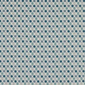 blue geometric woven fabric from Jane Churchill