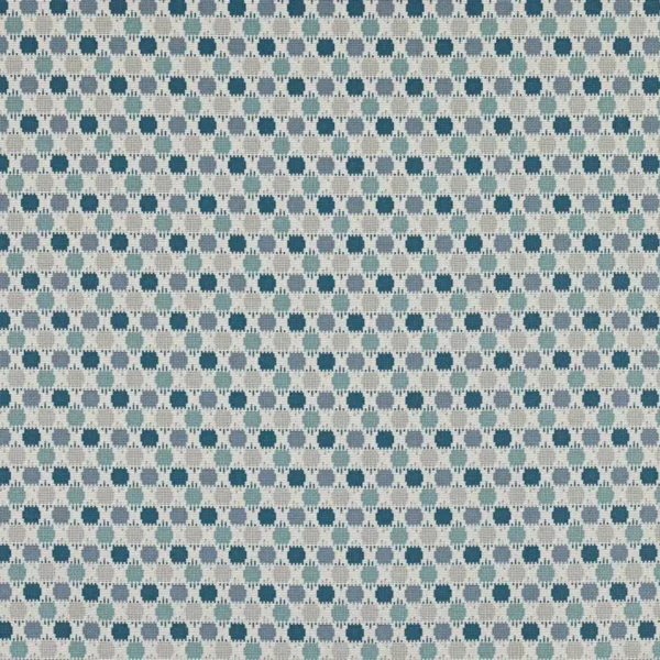 blue geometric woven fabric from Jane Churchill