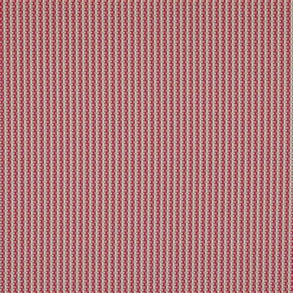 Sirius Fabric - Red by red geometric woven fabric from Jane Churchill