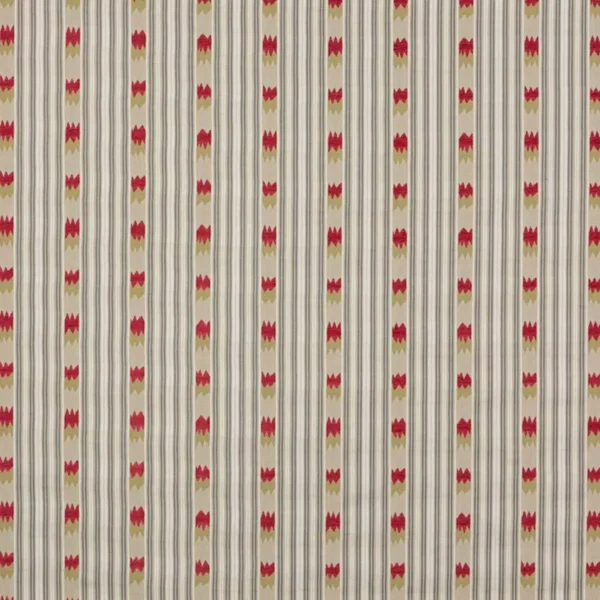 Kendra Stripe Fabric - Silver / Pink by black-grey striped velvet-chenille fabric from Jane Churchill