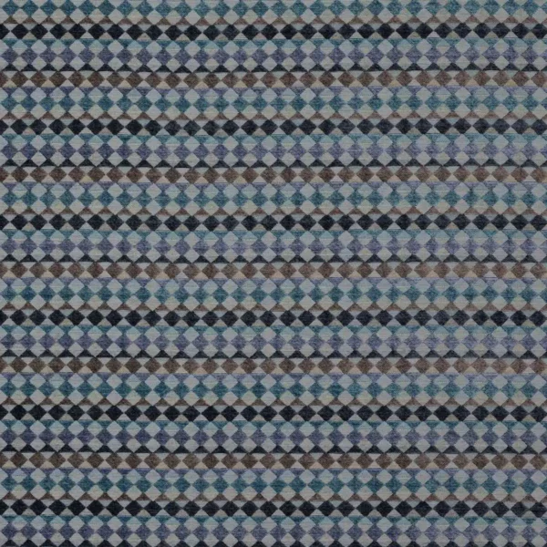 blue geometric velvet-chenille fabric from Jane Churchill