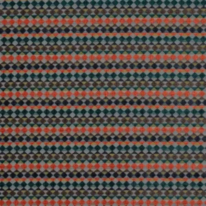 multicolour geometric velvet-chenille fabric from Jane Churchill