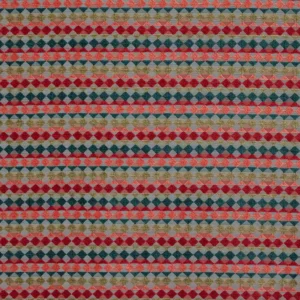multicolour geometric velvet-chenille fabric from Jane Churchill